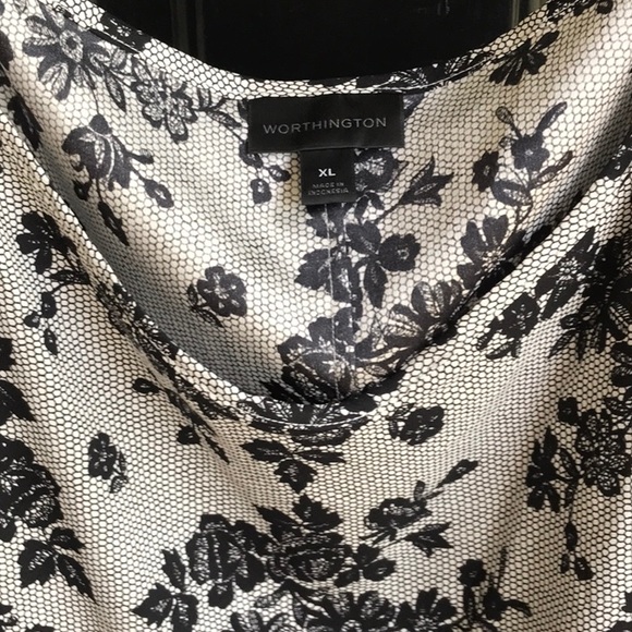 Beauty in black and white! By Worthington. Sz XL - Picture 3 of 7